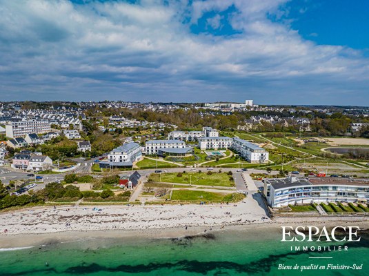 Concarneau appartement vue mer de 49.58 m² avec deux terrasses et parking