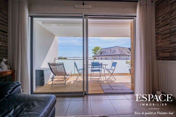 Concarneau appartement récent 91 m2 avec grand balcon de 14 m² et garage double