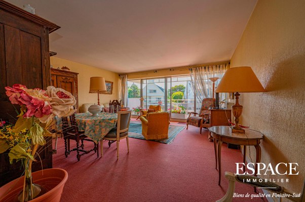 A vendre à Concarneau Corniche appartement de 84 m² avec balcon, parking et cave