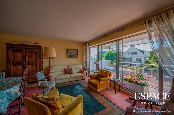 A vendre à Concarneau Corniche appartement de 84 m² avec balcon, parking et cave