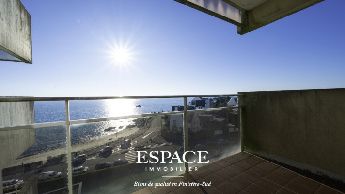 À vendre à Concarneau appartement 2 pièces avec terrasse et vue mer exceptionnelle