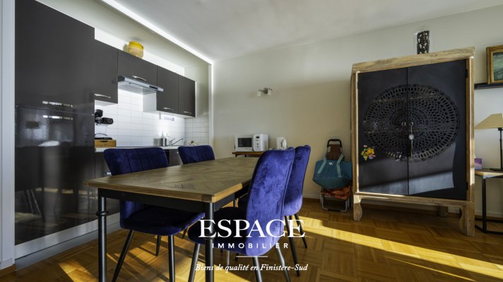 À vendre à Concarneau appartement 2 pièces avec terrasse et vue mer exceptionnelle