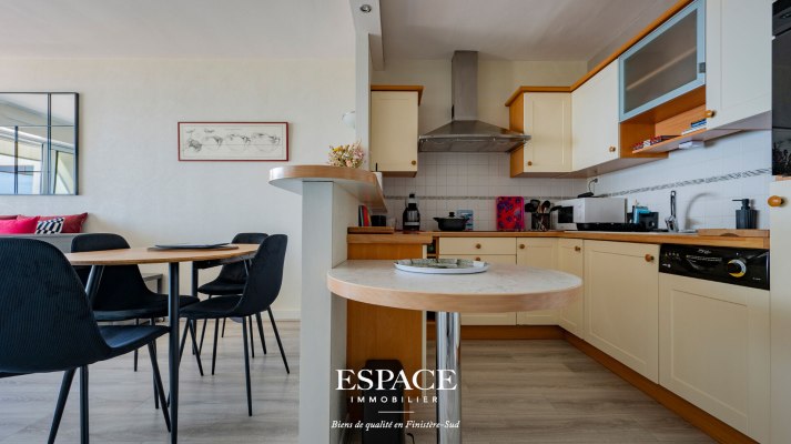 A vendre à Concarneau bel appartement face à la mer de 2 pièce(s) de 51.89 m2 avec terrasse et parking privatif