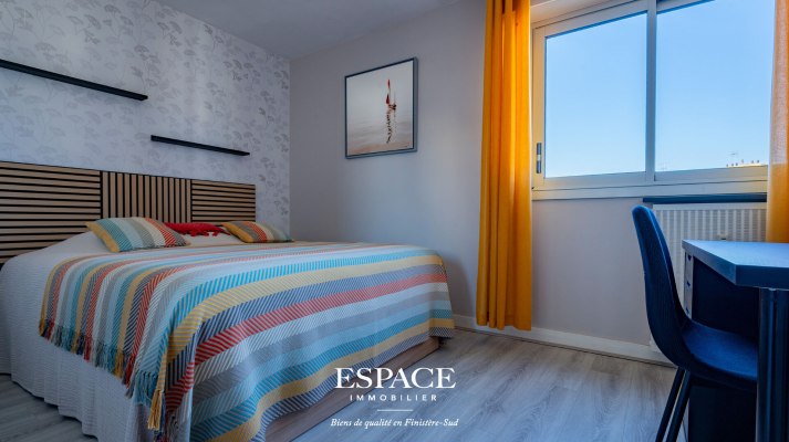 A vendre à Concarneau bel appartement face à la mer de 2 pièce(s) de 51.89 m2 avec terrasse et parking privatif