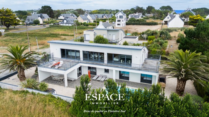 Névez plages à pied - belle maison moderne avec vue mer, piscine et terrasse panoramique