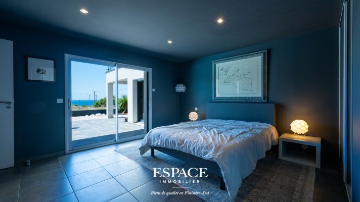 Névez plages à pied - belle maison moderne avec vue mer, piscine et terrasse panoramique