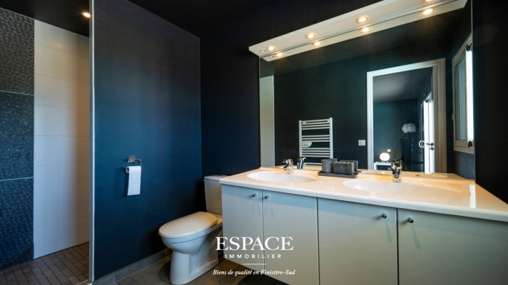 Névez plages à pied - belle maison moderne avec vue mer, piscine et terrasse panoramique