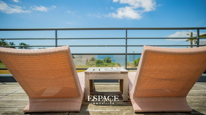 Névez plages à pied - belle maison moderne avec vue mer, piscine et terrasse panoramique