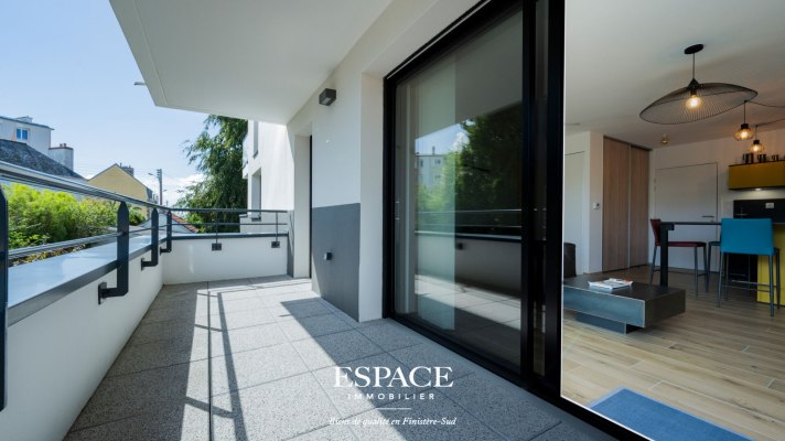 À vendre à Concarneau - Quartier de la Corniche - appartement T3 avec terrasse et garage
