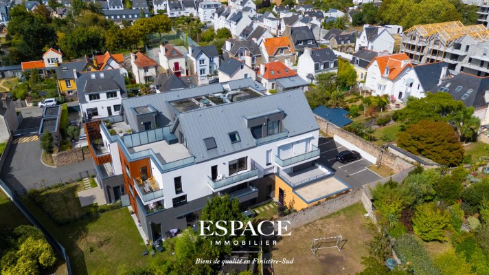 À vendre à Concarneau - Quartier de la Corniche - appartement T3 avec terrasse et garage