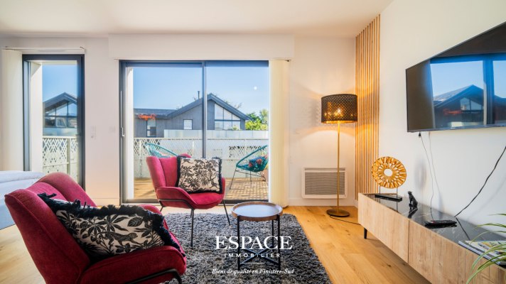 À vendre à CONCARNEAU - Bel appartement T1 avec balcon, prestations soignées et garage privatif